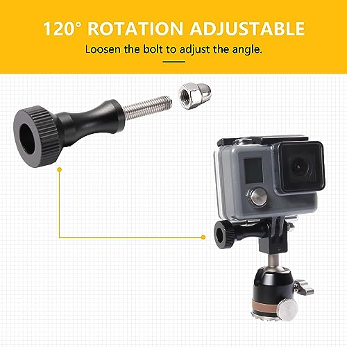 RERPRO for GoPro Action Camera Mount Holder for 2021 2022 2023 2024 2025 Ford Bronco 2/4 Door Exterior Accessories Hood Trail Sights Side Release Handle Mounting 360° Adjustable Black with Ball Mount - Image 3