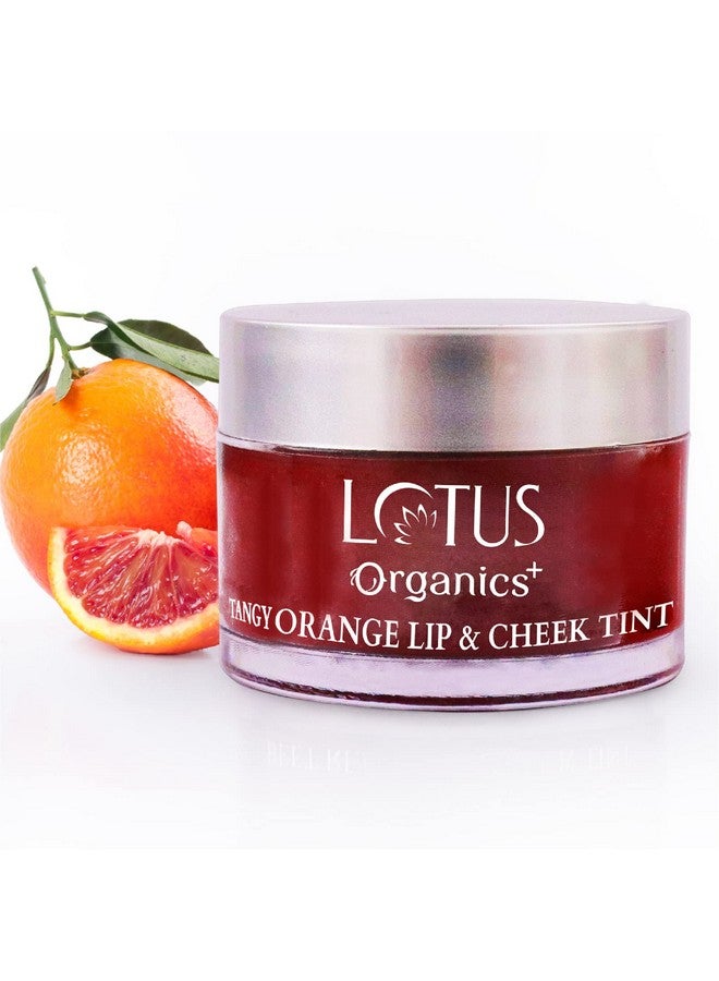 Lotus Organics+ Tangy Orange Lip & Cheek Tint|Natural Organic & Youthful Glow|All Skin Types|10Gm  - Image 1