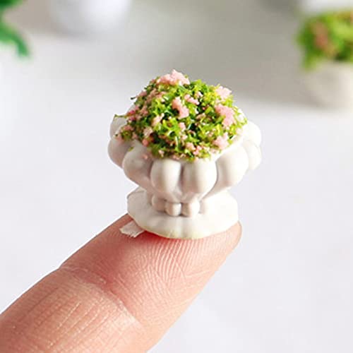 Tboxbo 4 Pcs Dollhouse Potted Plants Miniature Artificial Plant Bonsai Mini Flowerpot Miniature Dollhouse Kit Doll House Mini Plant For 1:12 Dollhouse Decor  Zgdyt67D1 - Image 4