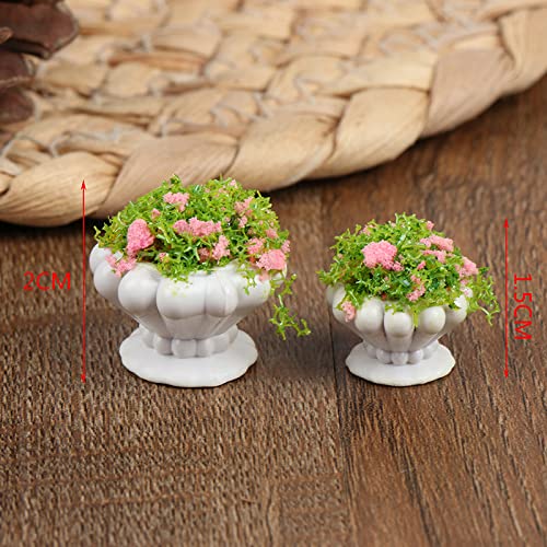 Tboxbo 4 Pcs Dollhouse Potted Plants Miniature Artificial Plant Bonsai Mini Flowerpot Miniature Dollhouse Kit Doll House Mini Plant For 1:12 Dollhouse Decor  Zgdyt67D1 - Image 2