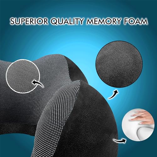 GREELI Neck Pillow for Travel – Comfortable Memory Foam Support, U-Shape Ergonomic Design, Portable for Flight Journeys, Lightweight Compact Build, Soft Washable Cover - Image 2