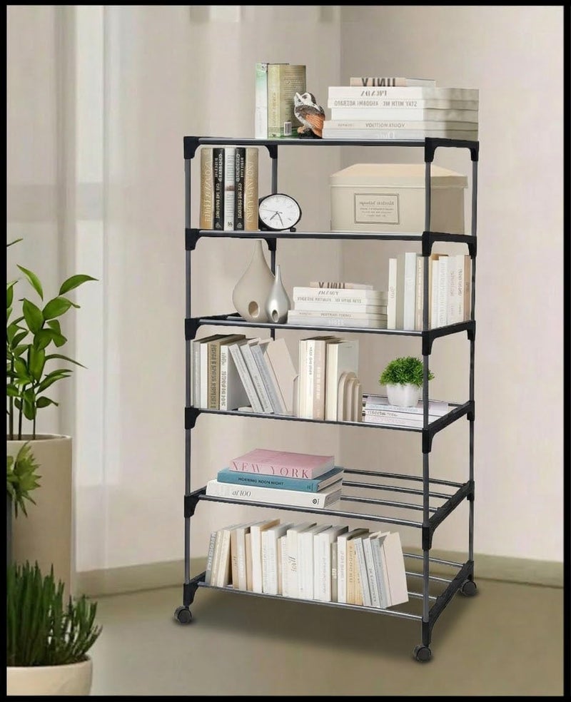 RAXON WORLD 6 Tiers Collapsible Open Clothes Organzier Wardrobes for Anywhere Use-Blue (DIY) - Image 1