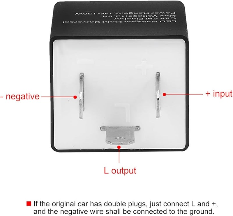 12 فولت 3 دبوس ريلاي وامض LED قابل للتعديل إشارة الانعطاف وميض عالمي التوصيل والتشغيل حماية من التحميل الزائد - Image 4