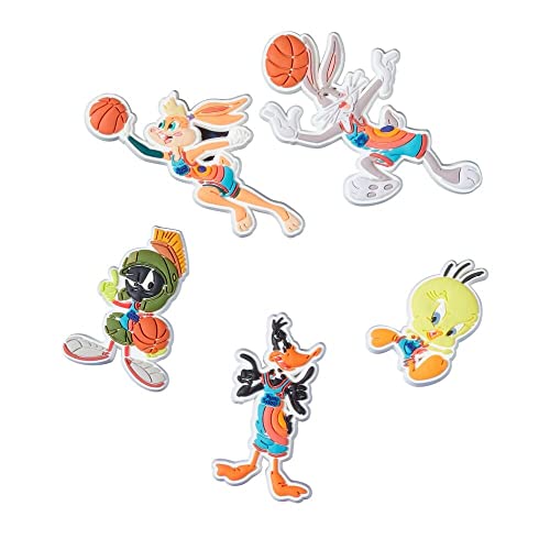 Crocs Unisex-Adult Jibbitz Shoe Space Jam Multi Pack, Basketball Charms, 5 Pack - Image 1