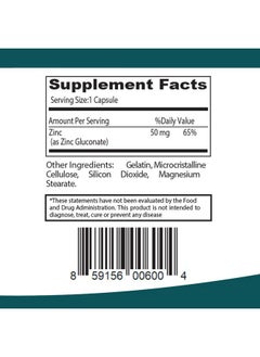 elp essential Zinc 50mg, Immune Support & Antioxidant Supplement 100 Capsules - Gluten Free and Non-GMO  - Image 4