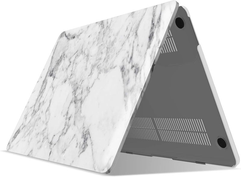 I Benzer Compatible with 2023 2022 M2 MacBook Pro 13 Inch Case 2021 2020 M1 A2238 A2289 A2251 A2159 A1989 A1706 A1708, Hard Shell Case & Keyboard Cover for Mac Pro 13 Touch Bar, White Marble, T13WHMB+1 - Image 5