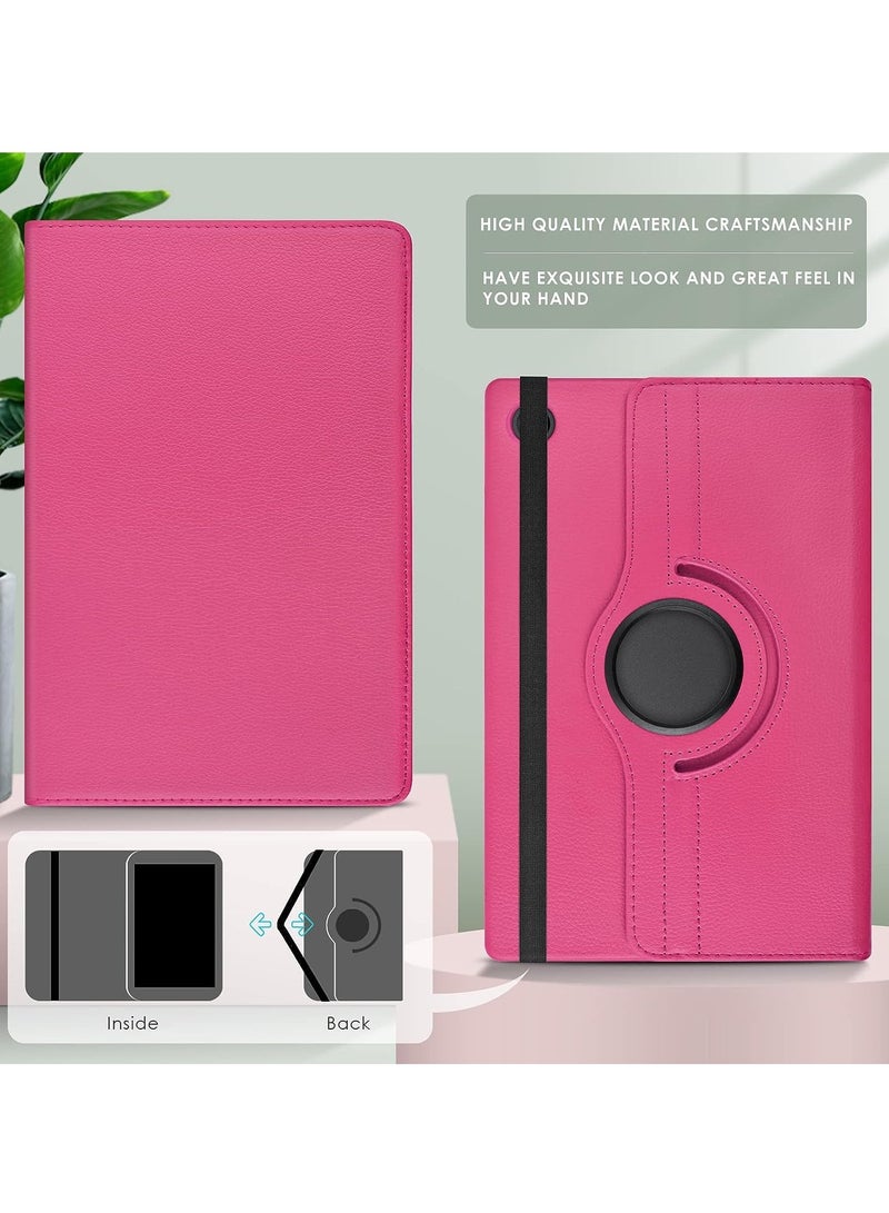 Case Compatible with Galaxy Tab A8 10.5" Case (SM-X200/X205/X207), Galaxy Tab A8 Case 10.5 inch,Auto Sleep/Wake 360° Rotating Stand Folio Leather Case for Tab A8 2022 (Rose Red) - Image 2