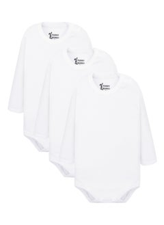 Funny Bunny Pack of 3 Cotton Long Sleeve Bodysuit for Baby  - Image 1