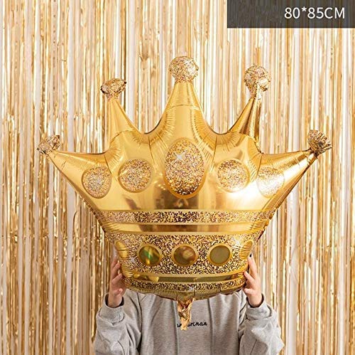 TOYXE Birthday Party Balloons, Beer Mug Whiskey Bottle Crown Giant Mylar Foil Balloons for Party Celebration Decoration Supplies set of 3 Golden - Image 4