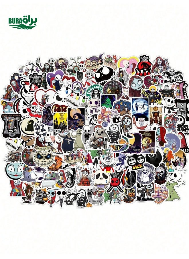 BURAQ 100Pcs/Set Disney Corpse Bride Nightmare Before Christmas Cartoon Stickers Waterproof DIY Decorative Stickers For Water Cups Refrigerators Books Luggage Lists Helmets Skateboards Cameras Guitars Laptops For Xmas Easter New Year(Some Parts May Be Random)  - Image 5