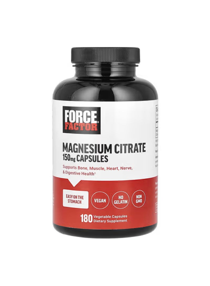 Magnesium Citrate, 150 mg, 180 Vegetable Capsules