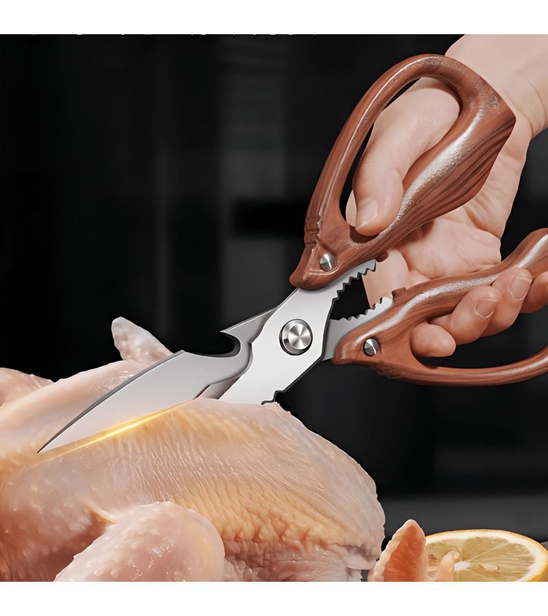 Stainless Steel Heavy Duty Kitchen Shears for Cutting Chicken Duck and Goose Bones Sharp Multi Purpose Food Scissors - Image 4