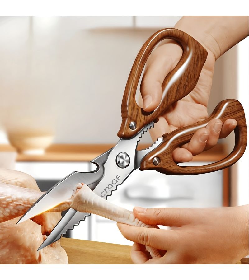 Stainless Steel Heavy Duty Kitchen Shears for Cutting Chicken Duck and Goose Bones Sharp Multi Purpose Food Scissors - Image 1