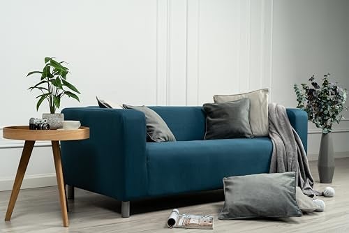 MASTERS OF COVERS Klippan Loveseat Slipcover for The IKEA 2 Seater Klippan Loveseat Sofa Cover Replacement- Dark Ocean - Image 3
