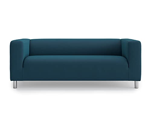 MASTERS OF COVERS Klippan Loveseat Slipcover for The IKEA 2 Seater Klippan Loveseat Sofa Cover Replacement- Dark Ocean - Image 2