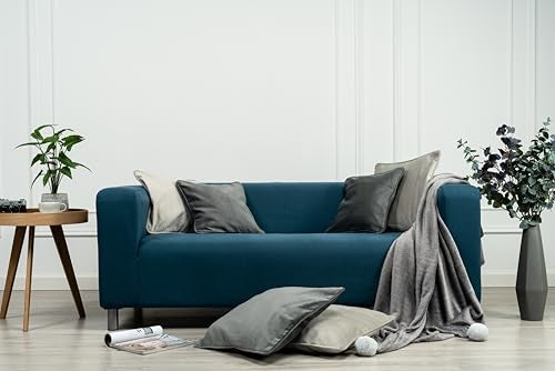 MASTERS OF COVERS Klippan Loveseat Slipcover for The IKEA 2 Seater Klippan Loveseat Sofa Cover Replacement- Dark Ocean - Image 1