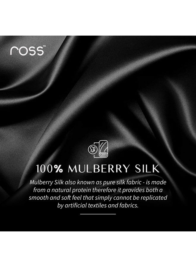 ROSS 100% Mulberry Silk Sleep Mask Eye Mask Super Smooth For Blind Fold (Black) - Image 3
