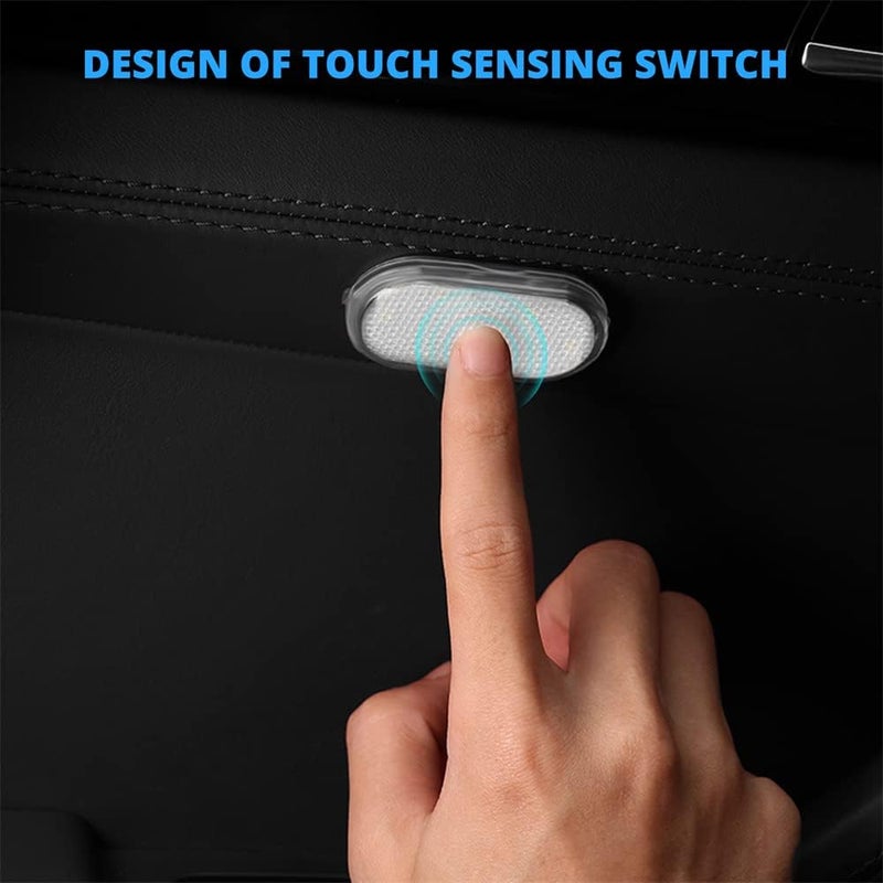 neotimely Wireless Led Lights for Car Interior, Car Led Lights Interior, USB Rechargeable Car Interior Lights, LED Interior Car Lights with 6 Bright LED Lamp Beads, Portable Night Reading Light (2 Pcs, White) - Image 2
