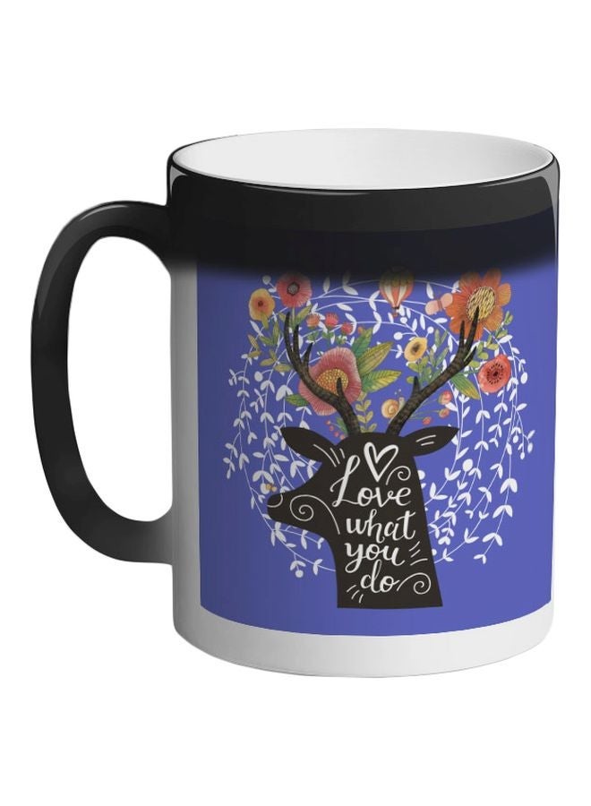 RYN Love What You Do Printed Magic Coffee Mug Black 325ml