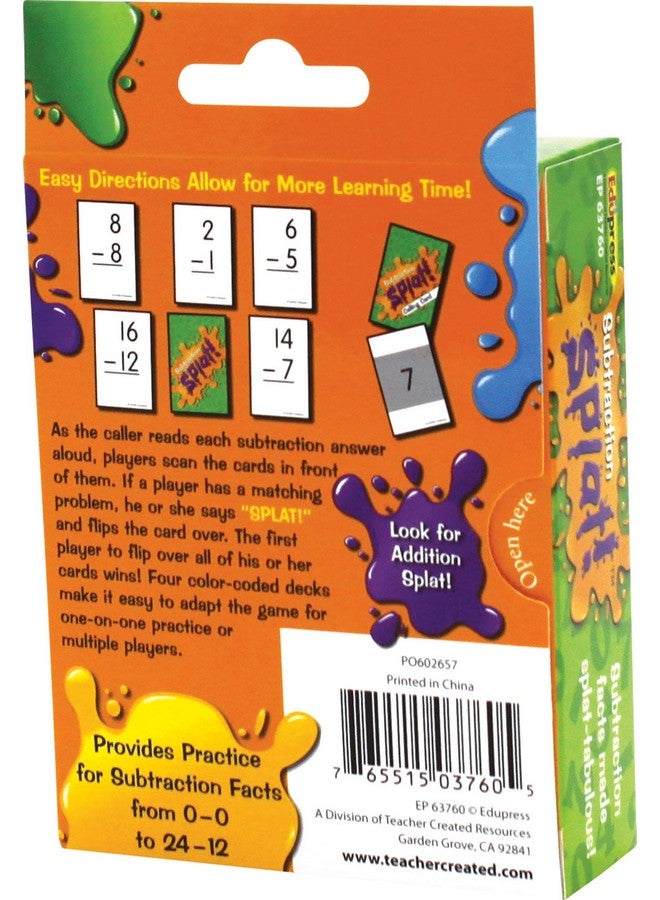 Edupress لعبة إيدوبرس ماث سبلات™: الطرح للصفوف 2 وما فوق (EP63760) ، 3.5 بوصة ارتفاع × 5.625 بوصة طول × 2.25 بوصة عرض - Image 3