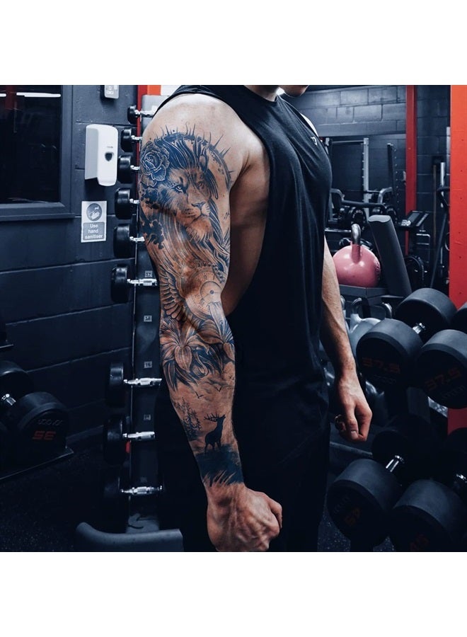 Aresvns Semi Permanent Sleeve Tattoo for Men and women, Realistic Temporary Tattoos Full Arm Waterproof & Long-Lasting 2-3 Weeks Christmas Gift - Image 3