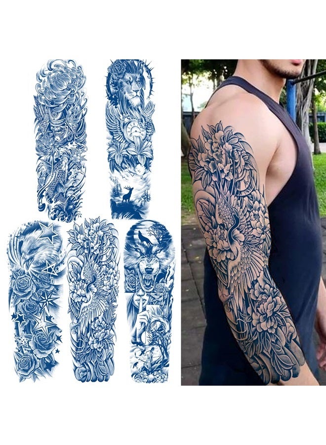Aresvns Semi Permanent Sleeve Tattoo for Men and women, Realistic Temporary Tattoos Full Arm Waterproof & Long-Lasting 2-3 Weeks Christmas Gift - Image 1