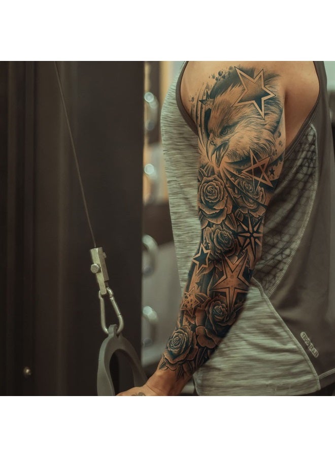 Aresvns Semi Permanent Sleeve Tattoo for Men and women, Realistic Temporary Tattoos Full Arm Waterproof & Long-Lasting 2-3 Weeks Christmas Gift - Image 4