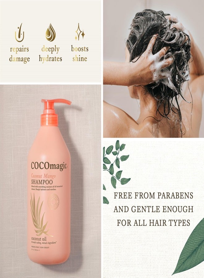 Cocomagic Coconut Mango Nourishing Shampoo | Coconut Oil and Botanical Extracts | Strengthen, Restore Softness and Shine | Paraben Free, Made in USA (32 Fl Oz) - Image 4