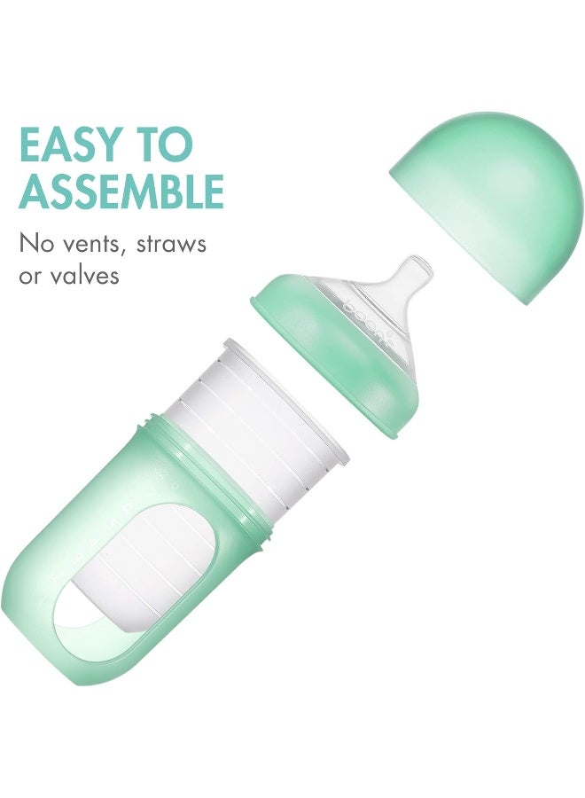 Boon® NURSH® Reusable Silicone Pouch Bottles - Mint, 8oz, (3pk) - Image 3