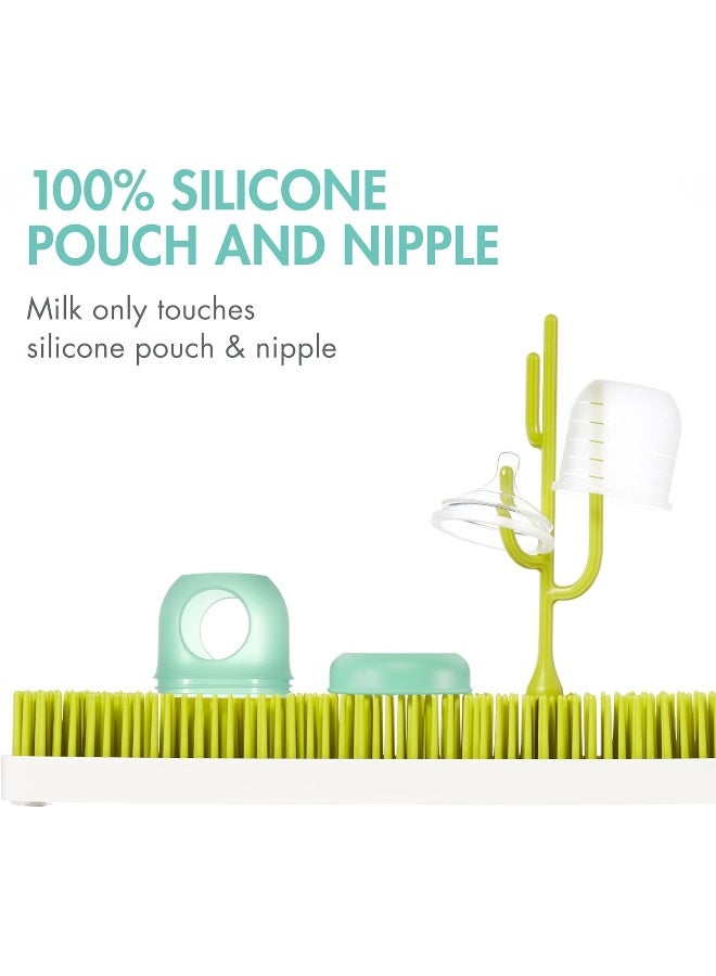 Boon® NURSH® Reusable Silicone Pouch Bottles - Mint, 8oz, (3pk) - Image 4