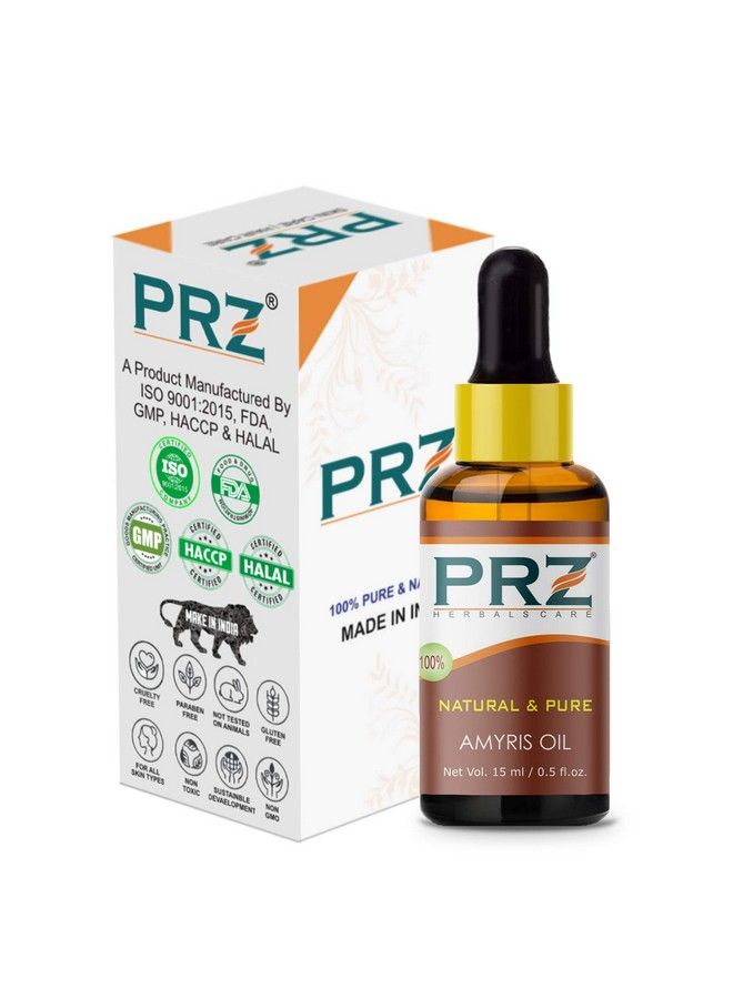 PRZ Amyris Essential Oil Pure Natural Therapeutic Grade Oil For Skin Care & Hair Care 15 Ml - Image 3