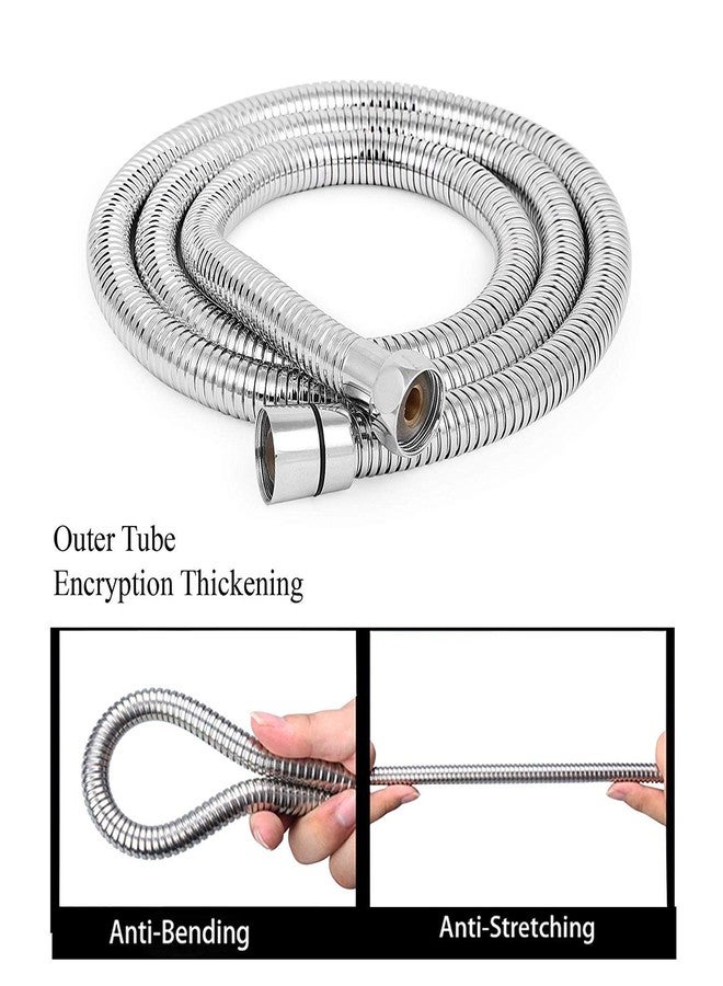 اونست أنبوب دش مرن من الفولاذ المقاوم للصدأ من Honest، بطول 1.5 متر، فضي (عبوة من 4 قطع) - Image 3