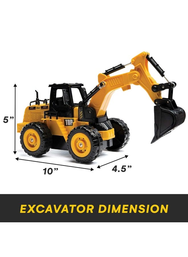 Top Race 5 Channel Fully Functional Rc Excavator Remote Control Construction Vehicles Kids Size Designed For Small Hands - Rc Construction Vehicles (Excavator)  - Image 3