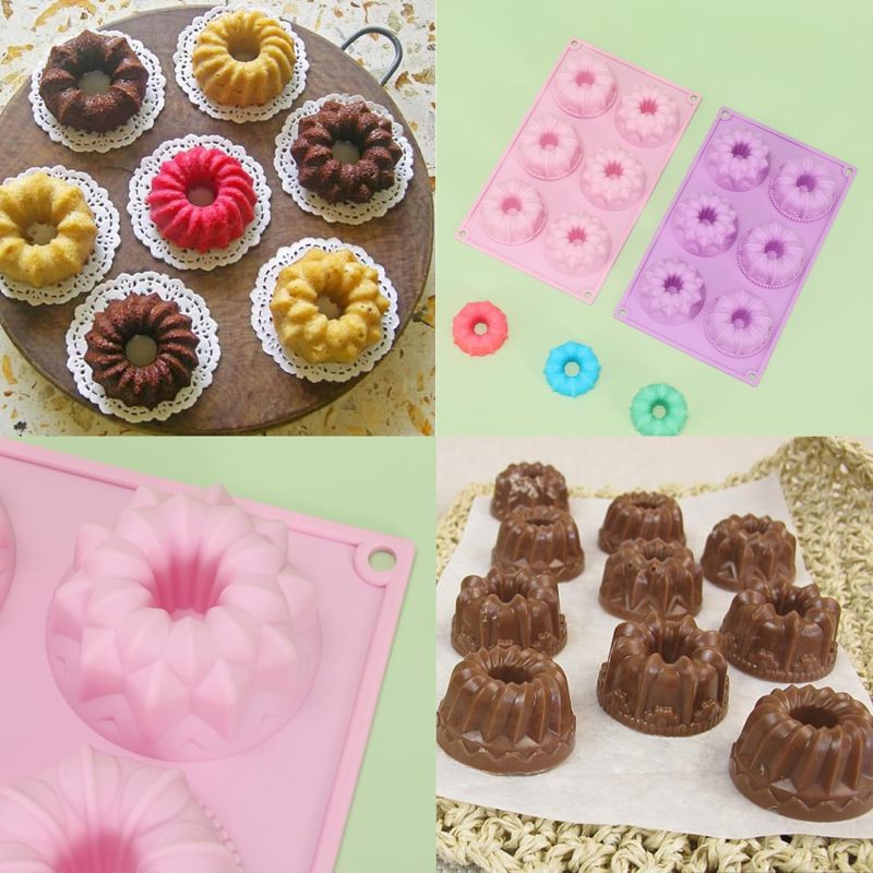 قوالب خبز السيليكون متعددة الألوان - أدوات خبز غير لاصقة صالحة للاستخدام الغذائي - قوالب حلوى سهلة الفصل للخبز في المطبخ المنزلي - Image 3