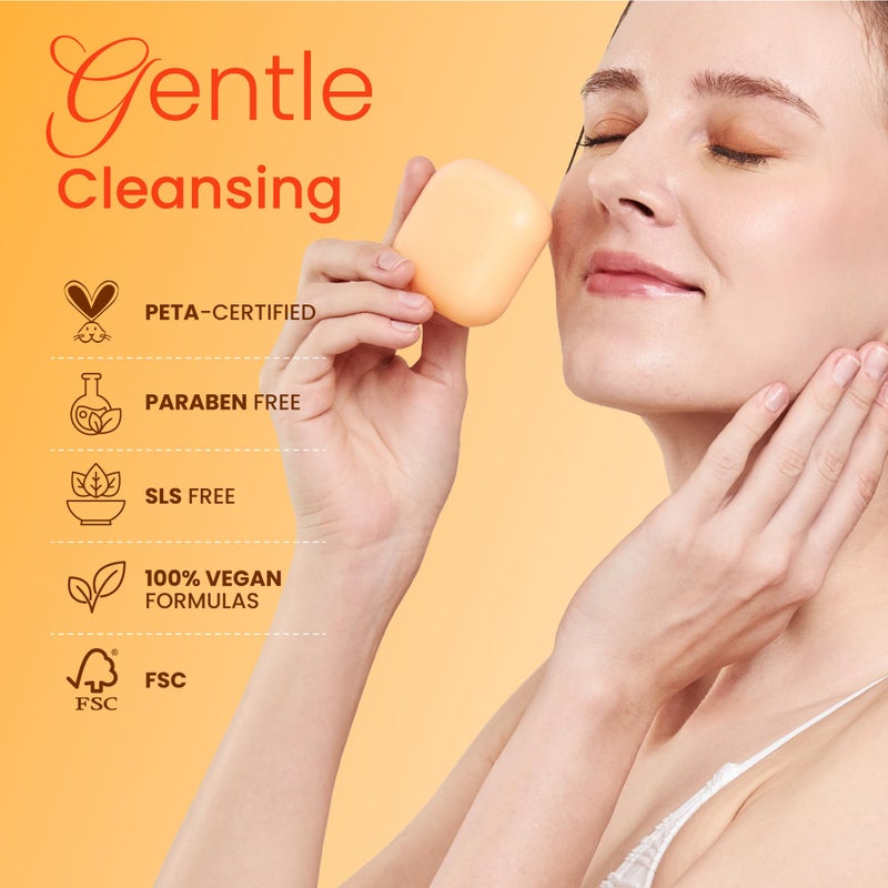 Koji White Kojic Acid & Vitamin C Brightening Soap, Hydrating Face & Body For Radiant Glow Skin, Nourishing, Moisturizing, Cleansing Bar, Vegan, Paraben-Free, 2.82 oz (2 Bars) - Image 3