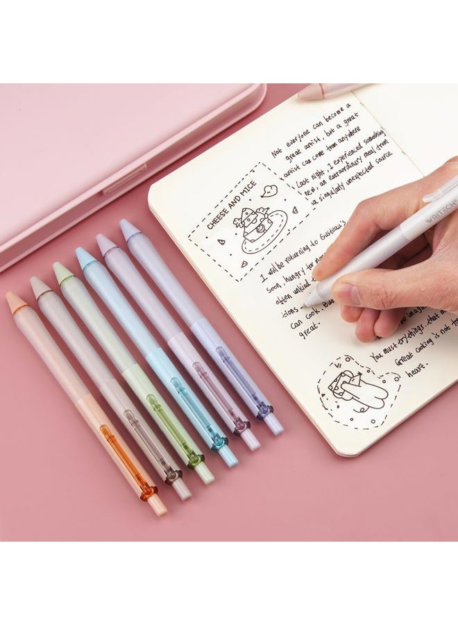 WRITECH Gel Ink Retractable Pens: Black Ink 0.7mm medium Fine Point Pen Set, Extra Smooth Tip No Bleed Smear Smudge Refillable Clickable Pens Bulk for Writing Journaling Multicolor 8ct - Image 3