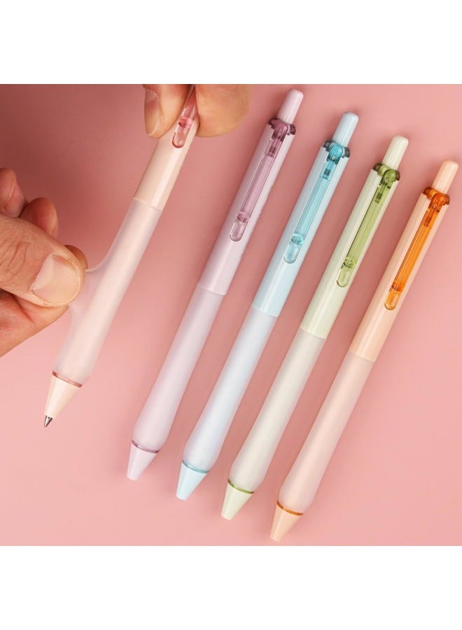 WRITECH Gel Ink Retractable Pens: Black Ink 0.7mm medium Fine Point Pen Set, Extra Smooth Tip No Bleed Smear Smudge Refillable Clickable Pens Bulk for Writing Journaling Multicolor 8ct - Image 4