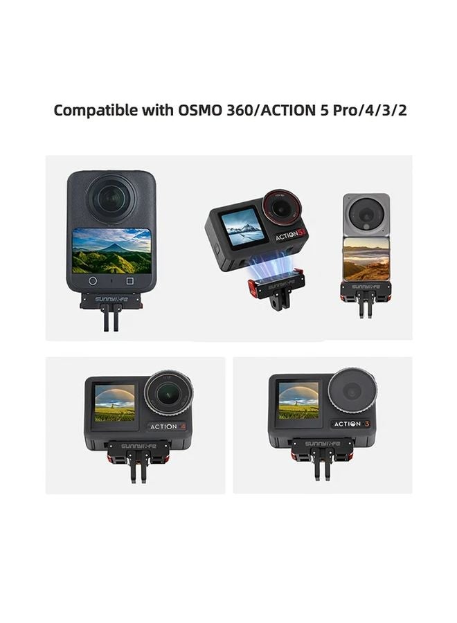 DJI Osmo Action Magnetic Quick Release Plate Foldable Aluminum Adapter 360 Rotation - Image 3