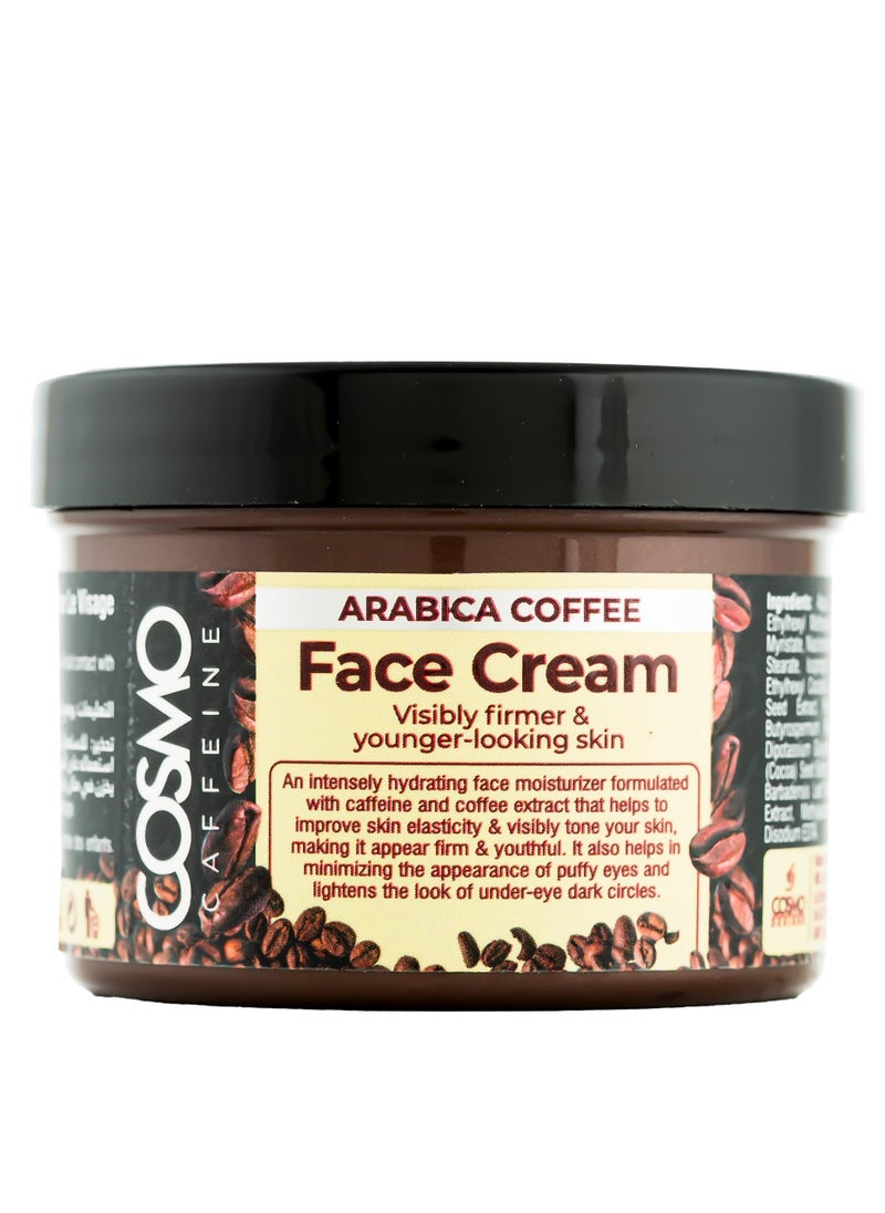 COSMO Cosmo Caffeine Arabica Coffee Foaming Face Cream 125ml, Paraben Free, Visibly Firmer & Younger-looking Skin for Men and Women, for Daily Use. 
