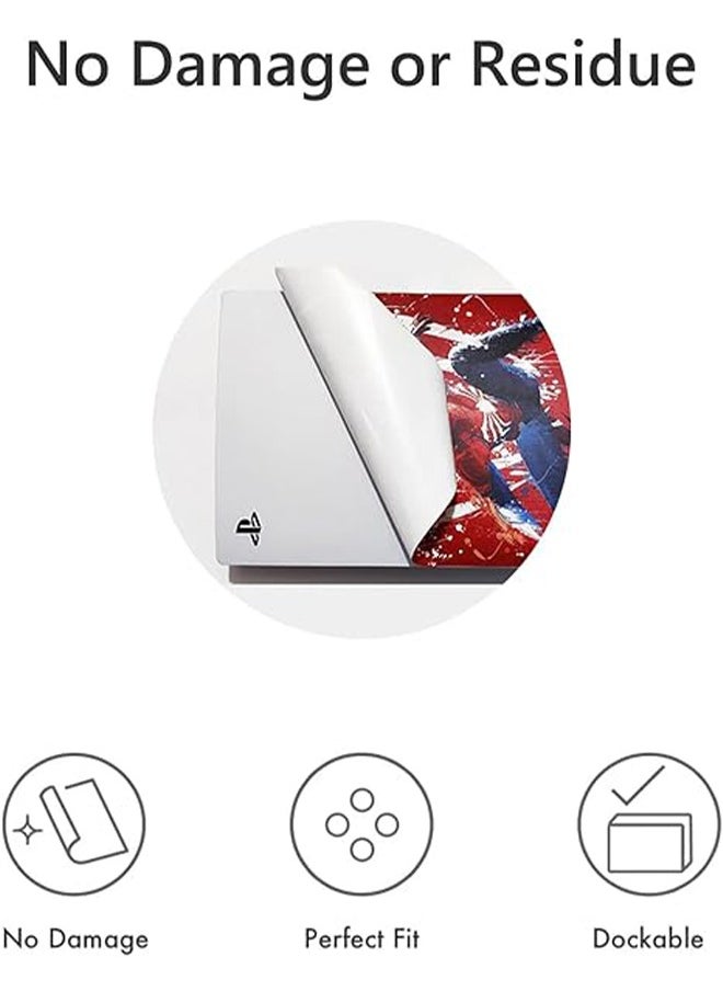 Colorskin Sony PS5 Digital Version Console and Controller Accessories Cover Skins Controller Skin Gift Skins for PS5 Vinyl Decal Cover for Playstation 5 Console Full Set PS5 Sakura Multicolour  - Image 4
