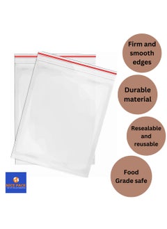 Nice Pack 100 Pieces 3 x 5 inches or 7.5 x 12.5 cm Clear Zip Lock Bags - Resealable Plastic Zipper Bags for Samples, Candies, Nuts, and Pills  - Image 3