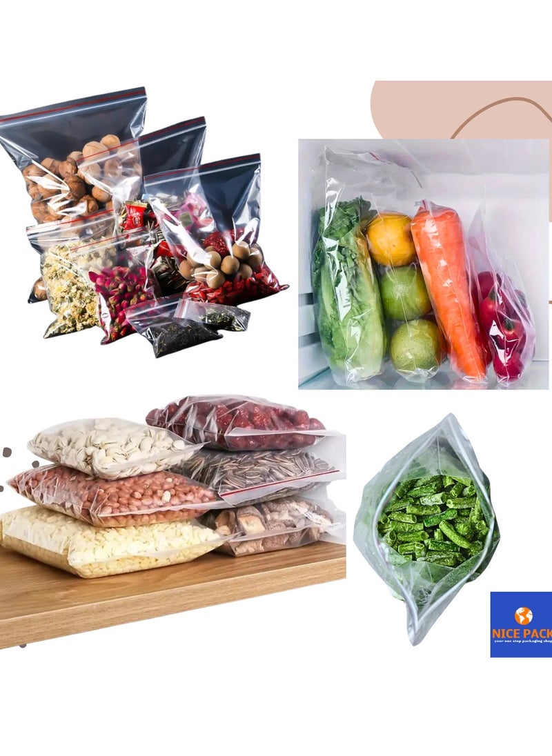 Nice Pack 100 Pieces 3 x 5 inches or 7.5 x 12.5 cm Clear Zip Lock Bags - Resealable Plastic Zipper Bags for Samples, Candies, Nuts, and Pills  - Image 5