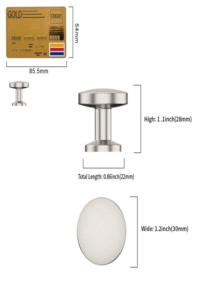 Amerdeco 10 Pack Brushed Satin Nickel KnobsHole Centers Kitchen Cabinet Knobs Cabinet Hardware Kitchen Handles for Cabinets Cupboard Handles Drawer Knobs ZH0051 - Image 5