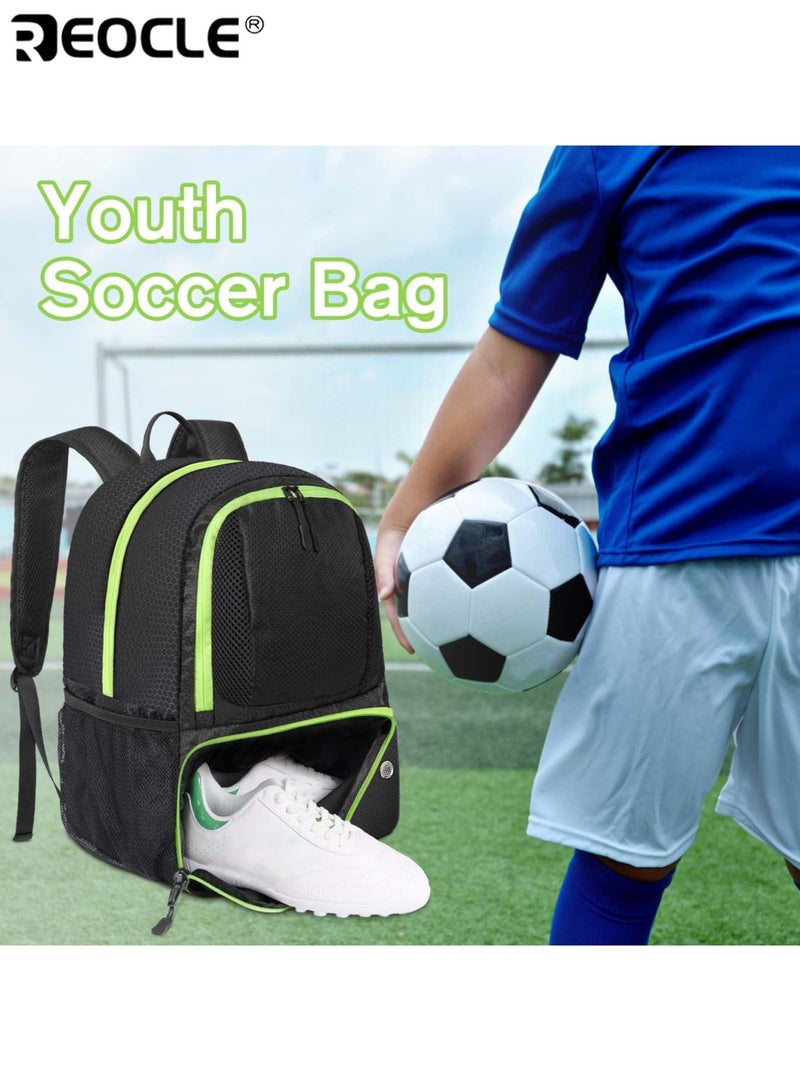 REOCLE Unisex 26L Large Capacity Sports Backpack with Shoe Compartment & Breathable Design  Gym Bag with Multiple Mesh Pockets for Travel School Workouts - Image 2