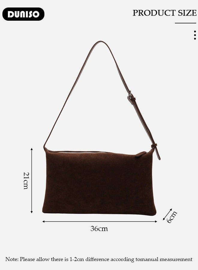 DUNISO Women's Shoulder Tote Bag Faux Leather Handbag for Women Large Capacity Messenger Bag, Fashionable Travel Shoulder Bag for Ladies Girls College Students - Image 4
