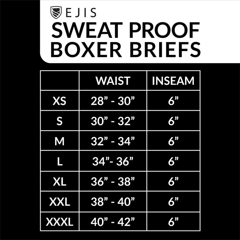 Ejis Sweat Defense Boxer Brief | Comfort Pouch | Sweat Proof Micro Modal (Medium, Black) - Image 5