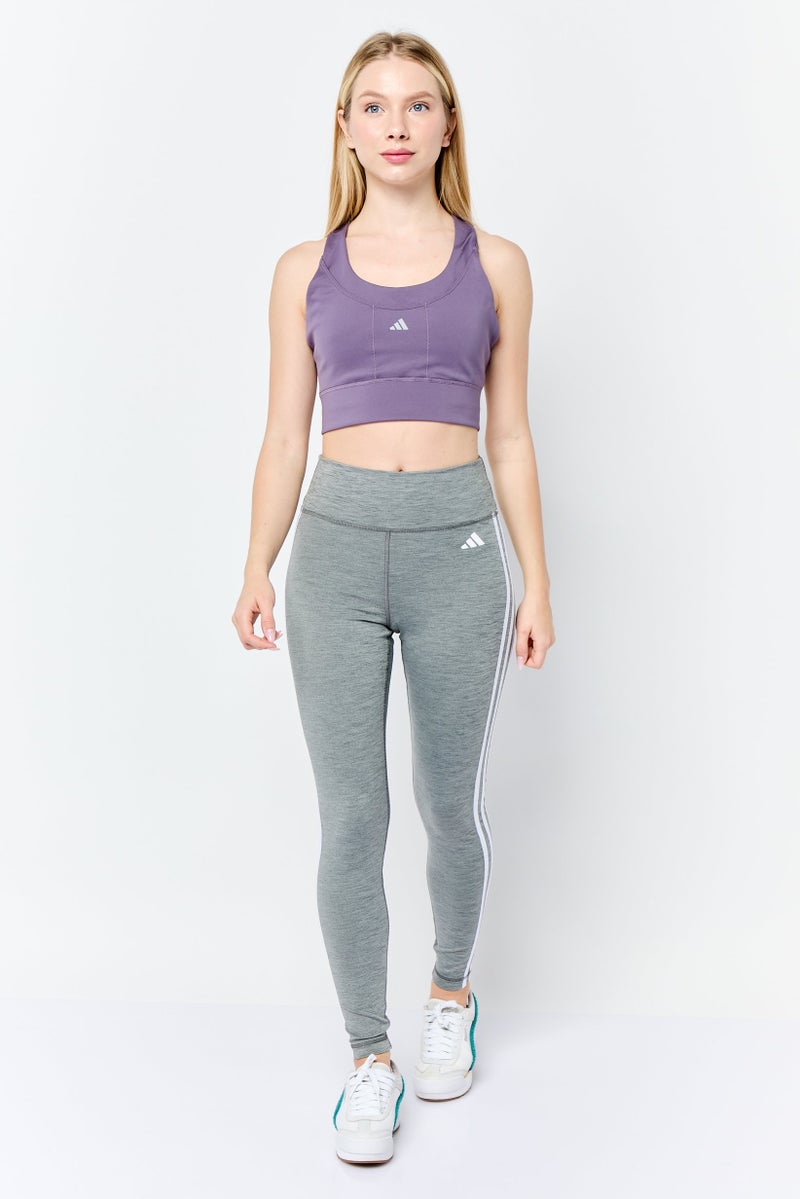 Adidas Women Padded Sports Bra, Purple - Image 4