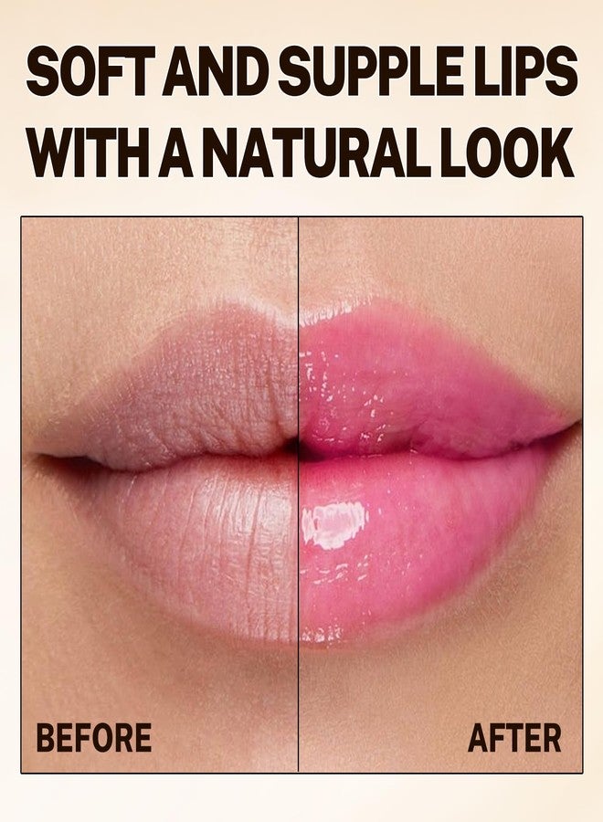 BANGFENG Color Changing Lipstick with Gold Crystal Flakes - Clear pH Lip Stick Changes to Natural Pink Tint, Long Lasting 24H Moisturizing Glossy Lip Balm, Mood Lipstick for Women, Hydrating Lip Gloss - Image 5
