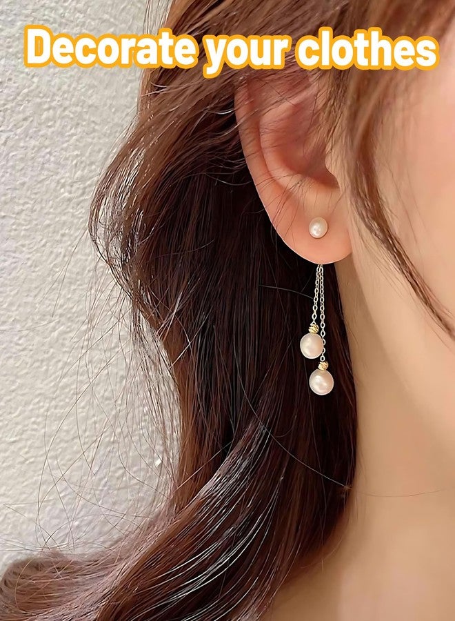 Aeenioy 2 Pairs Pearl Earrings for Women, Stylish Long Drop Pearl Earrings, Elegant Tassel Dangle Earrings for Weddings, Parties and Daily Fashion - Image 2