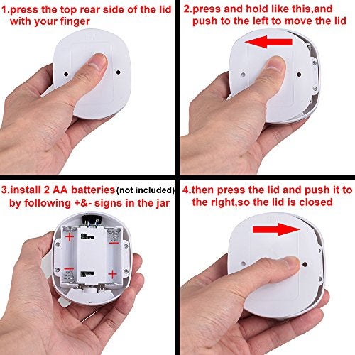 OriGlam Motion Activated Toilet Night Light, Auto Motion Sensor Toilet Seat Night Bathroom Nightlight with Red and Green Light - Image 4